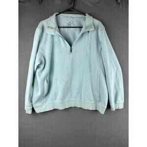 SCOTTeVEST Jacket Womens 2XL Teal 1/4 Zip Weekender Tec Pullover Pockets